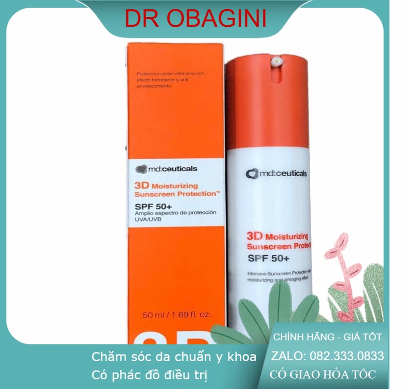 Kem Chống Nắng Md:ceuticals 3D Moisturizing Sunscreen Protection SPF 50+
