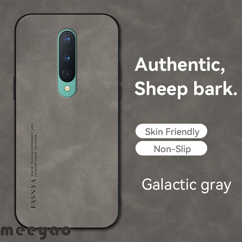 Case oneplus 6 7 8 6t 7t 8t pro 1+ soft leather phone case authentic camera protection luxury sheep bark cover