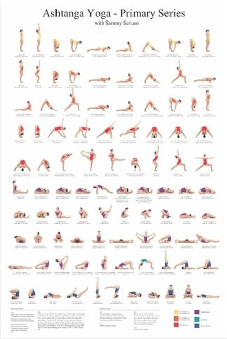 Ashtanga Primary Series Yoga and Pilates Workout Chart Poster - Canvas ...