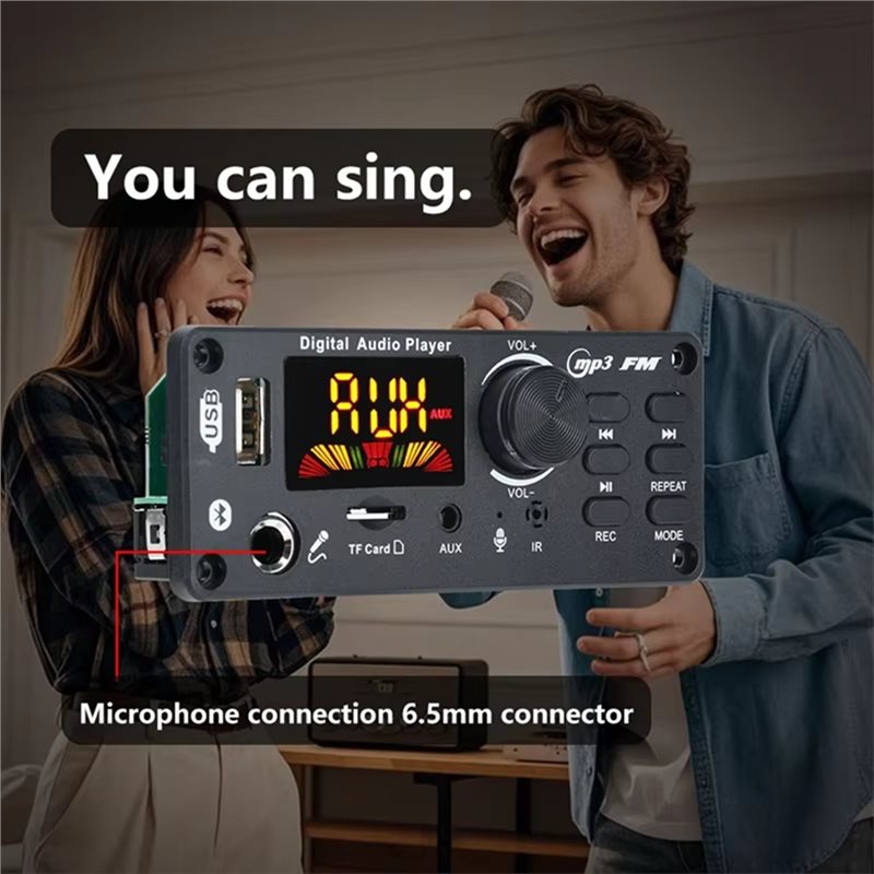 Bluetooth%20MP3%20Decoder%20Board%20DIY%20MP3%20WAV%20Decoder%20Board%20DC%2012V%20Wireless%20Car%20MP3%20Player%20TF%20Card%20Slot%20USB%20FM%20with%206.5mm%20Mic%20-%20Image%207