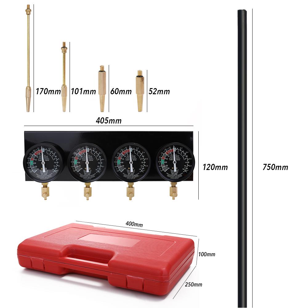 ราคา Professional Portable Fuel Vacuum Carburetor Synchronizer Set 4