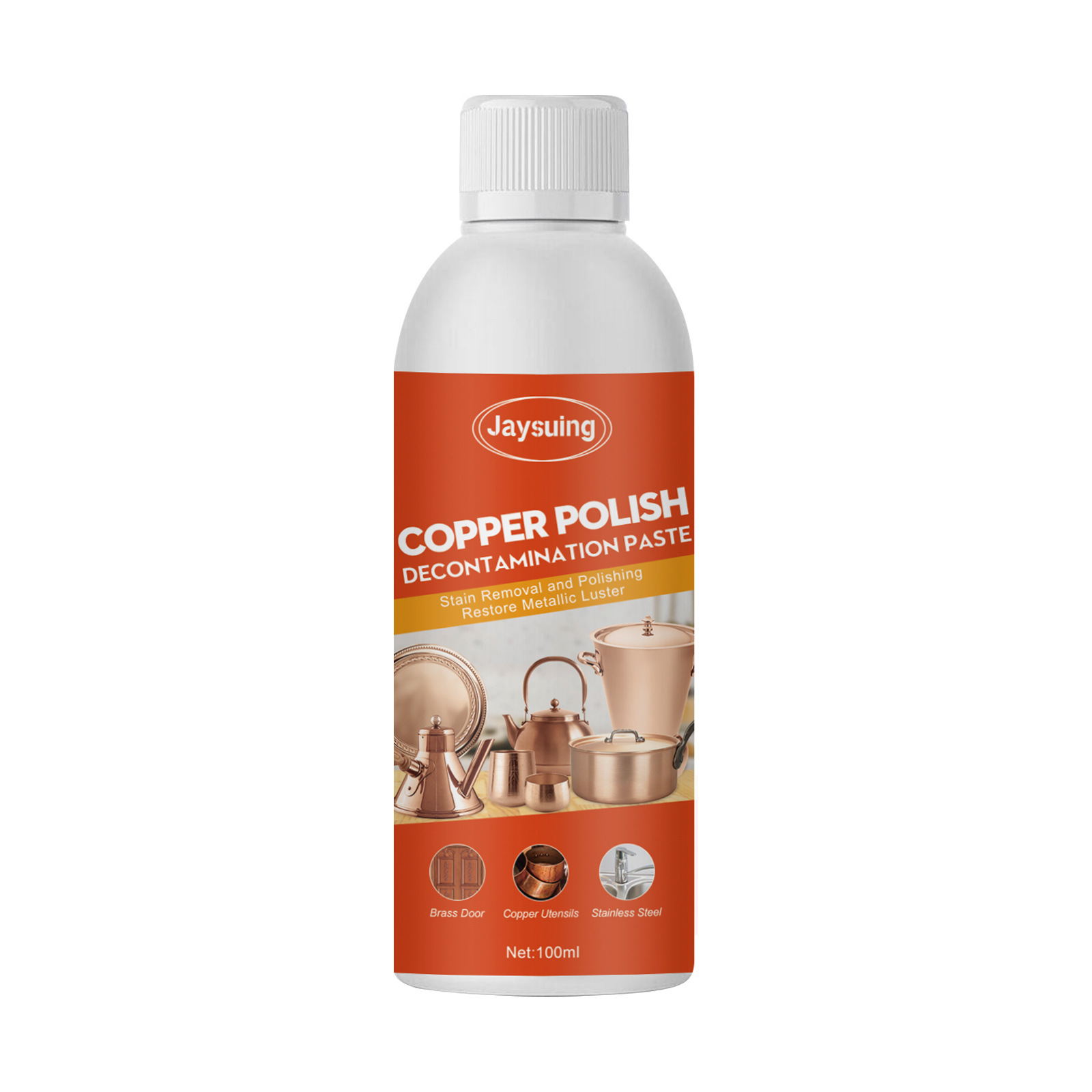 Jaysuing Copper Ware Copper Cleaner Copper Pot Copper Ware Oxide Removal Brass Red Copper Rust Removal Brightener