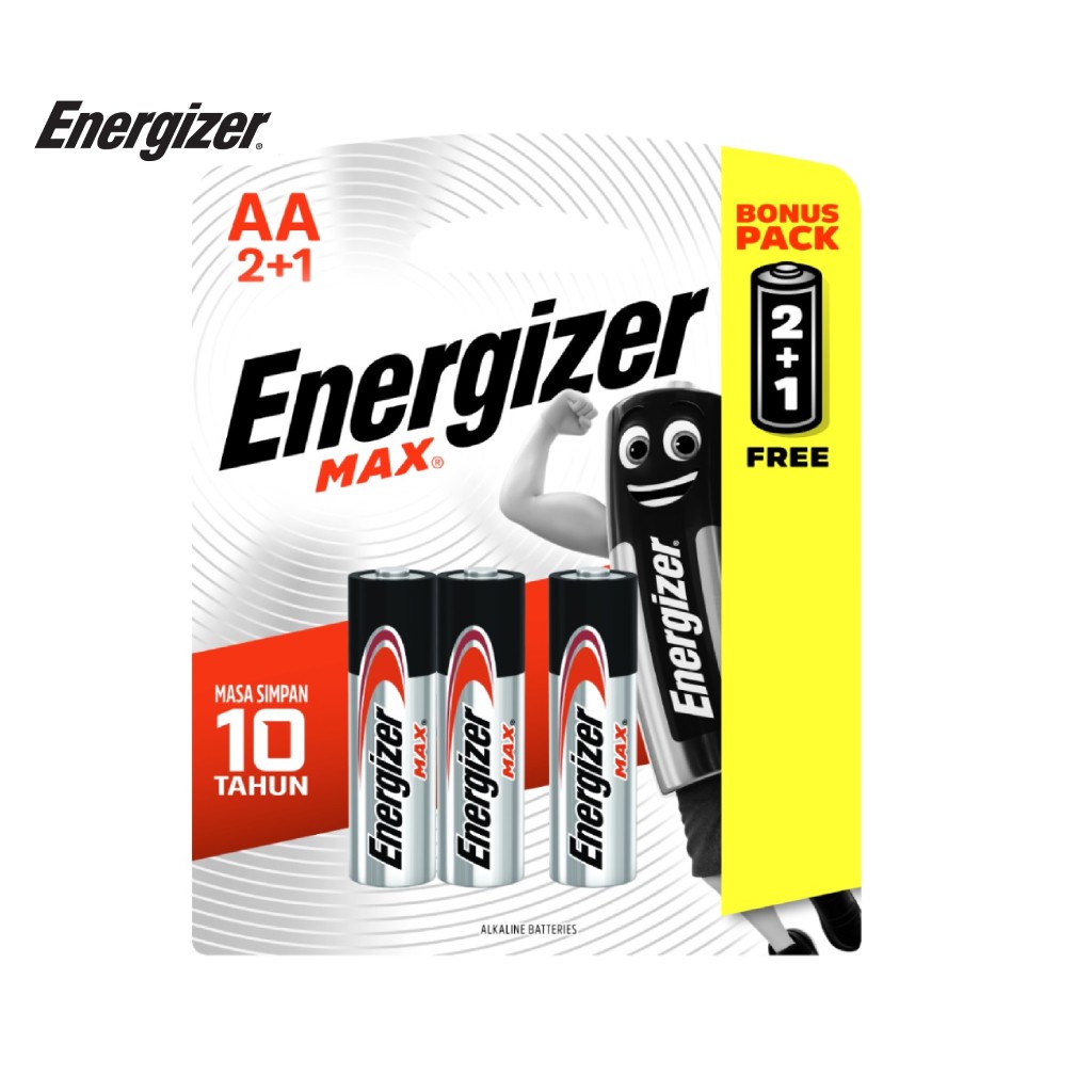 Pack of 3 Aa 1.5V Energizer Max Batteries for Magnetic Doors, Toys, Remotes