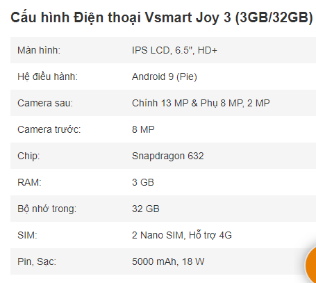 Máy VSmart Joy 3