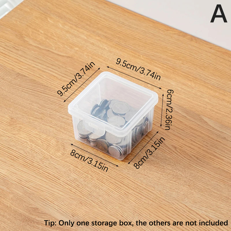 Portable Storage Box Paper Money Album Currency Banknote Case Coin Storage Collection Boxes Holder Transparent Plastic Case AITENG.