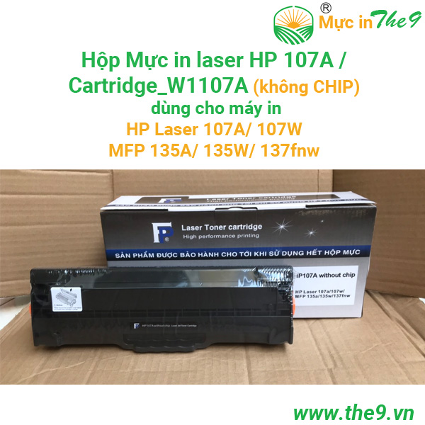 Hộp Mực in laser HP 107A Original Laser Toner Cartridge_W1107A  (CÓ CHIP / HOẶC CHỌN KHÔNG CHIP) (dành cho HP Laser 107/ MFP 135/ 135w/ 137fnw) Mới 100%