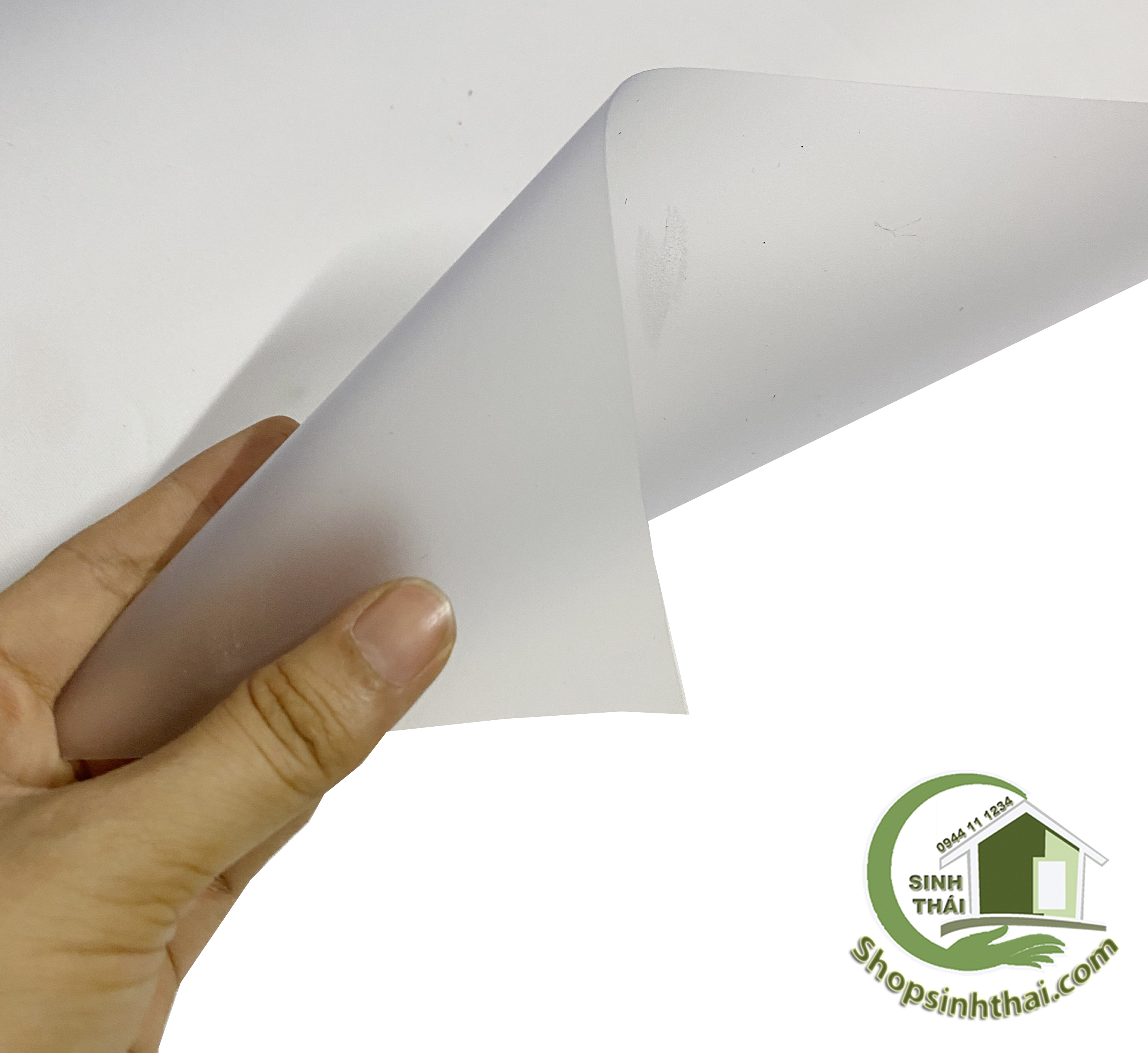 Màng nhựa cứng màu trắng đục mờ  [ 1 mét x khổ 60cm x dày 2 zem ] [ Tổng kho ]