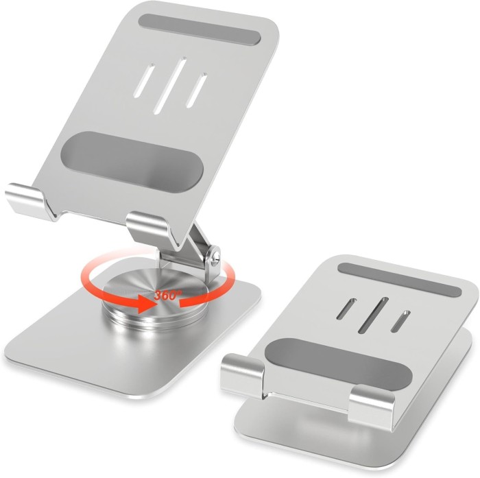 Phone Holder Metal Alumunium 360° Rotating Phone Stand Kokoh