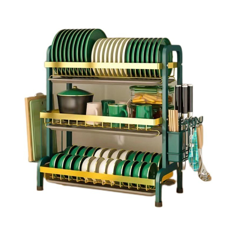 YONUO Kitchen storage rack, dish rack, plate storage rack, drain rack, household multifunctional dish rack, chopsticks storage knife rack