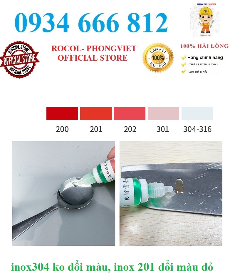 Dung dịch thử inox 304