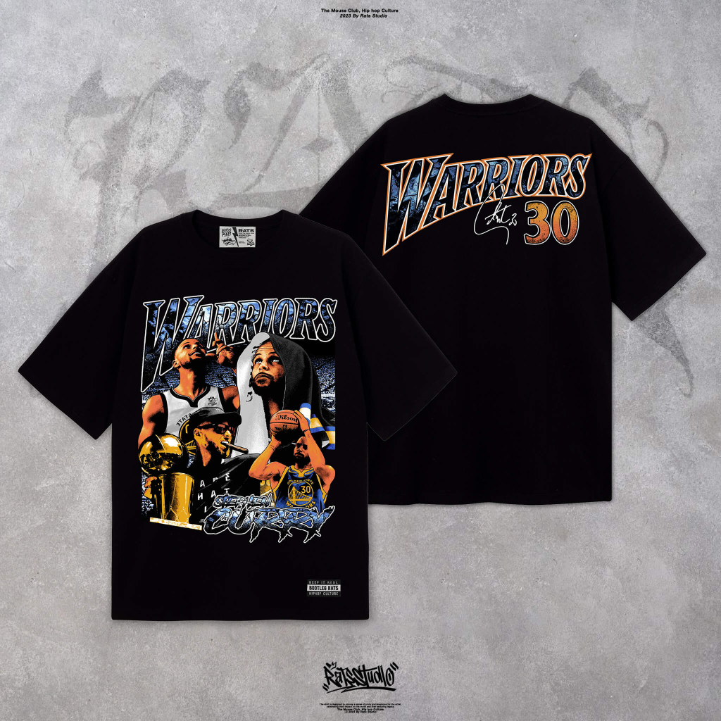 Áo thun bóng rổ Warriors "30" Curry Rats Tee