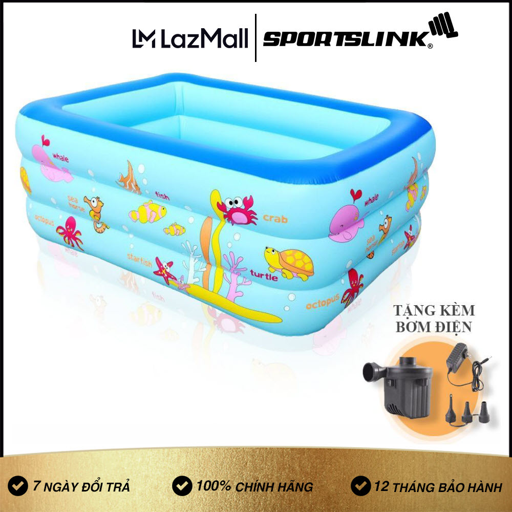 Bể bơi phao hồ bơi Hình chữ nhật 3 tầng 2m1