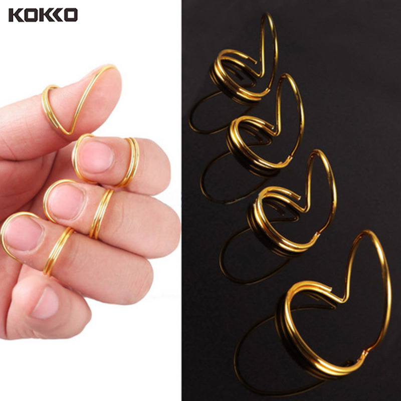 4 Pcs/set Guitar Picks Finger Sleeve Metal Classical Bass Guitar Accessories