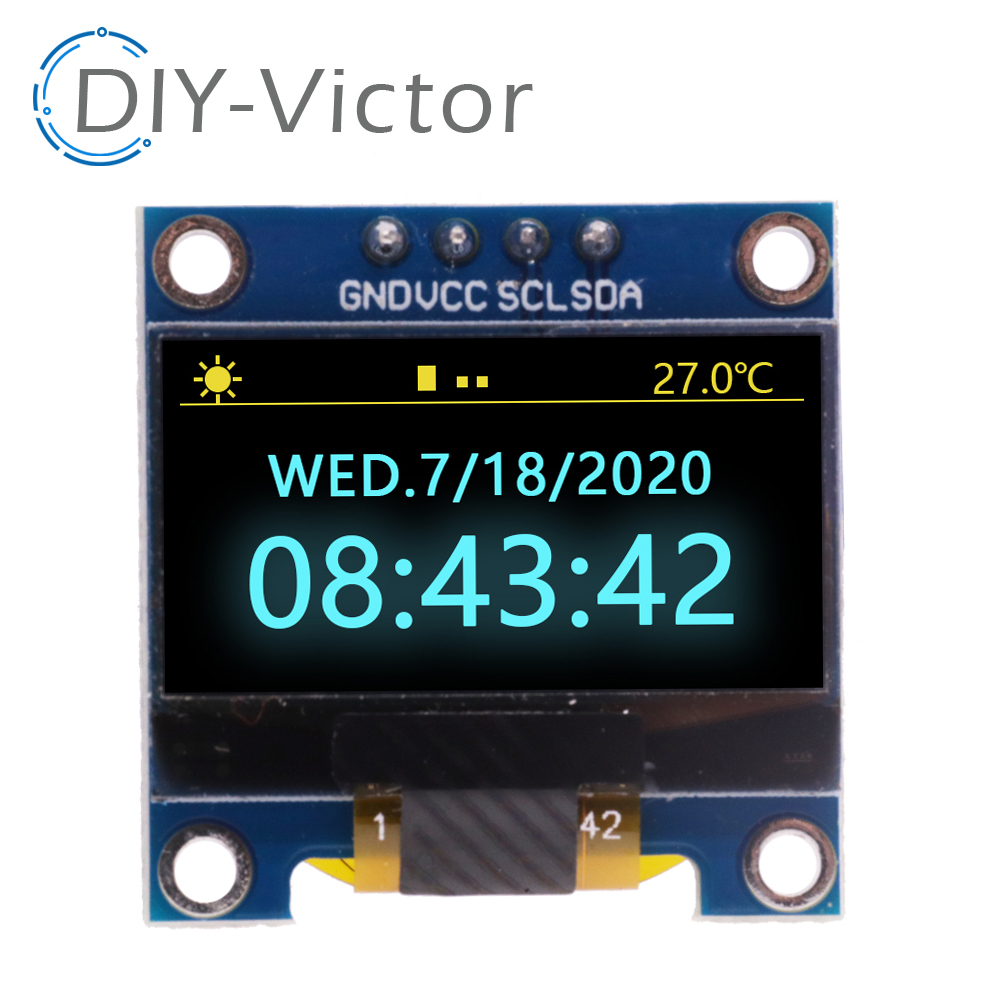 0.96 inch IIC Serial 4pin 7Pin White/Blue/ OLED Display Module 128X64 I2C SSD1306 LCD Screen Board for arduino oled. 