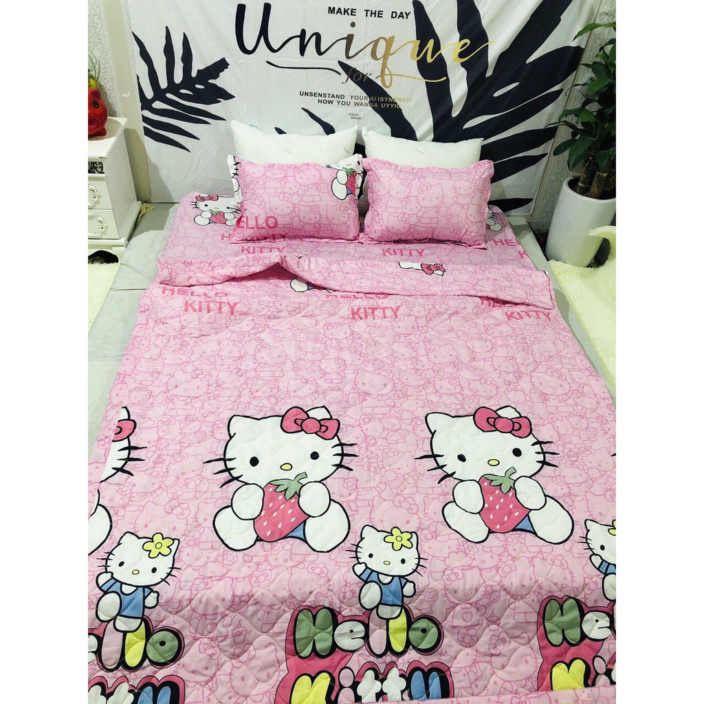 Bộ drap mền hè sunzin 5 món poly cotton gồm mền hè + drap + 2 áo gối + áo gối ôm đủ kích cỡ 1m2 1m4 1m6 1m8 2m2 album 2024-02