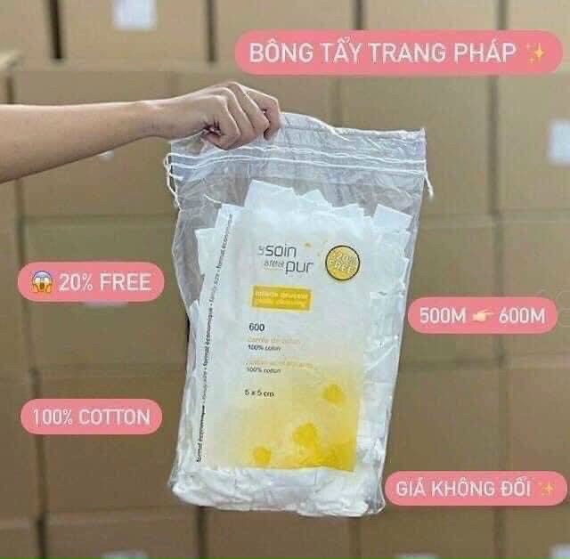 Bông tẩy trang TETRA 600 miếng