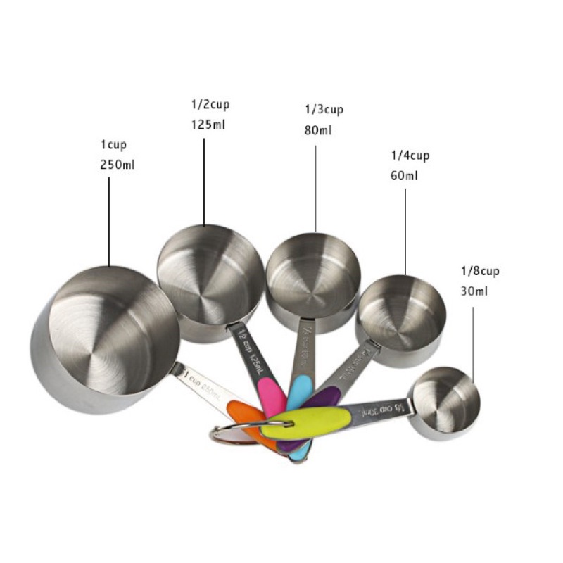 Cup Đong Inox 5 màu(5 nhỏ-5lớn)