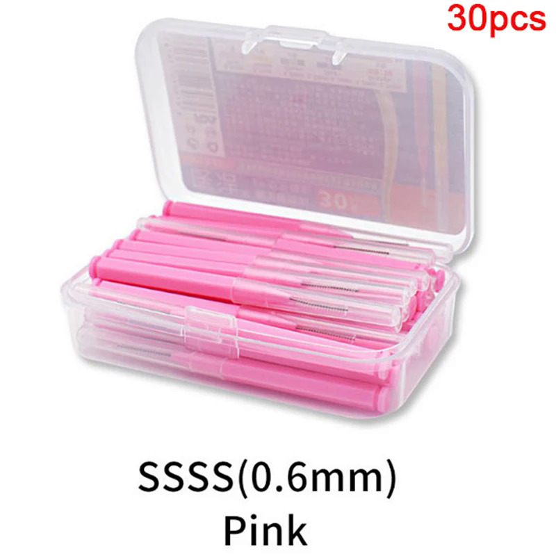 30-50 cáilốc vệ sinh nha khoa mềm xỉa Gậy tăm răng Làm Sạch Răng xỉa đầu Nhựa Bàn Chải Kẽ Răng