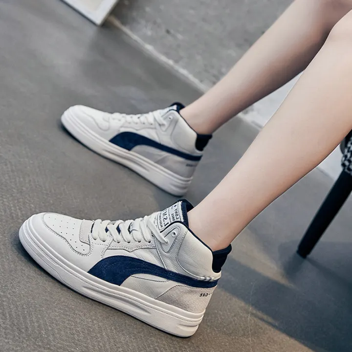 nike white leather high tops