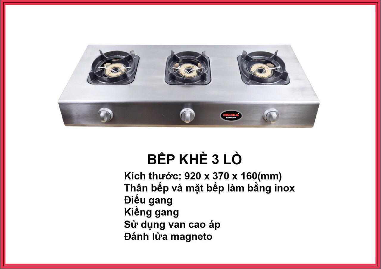 Bếp Ga 3 Lò IKURA - Bếp 3 Lò IKURA