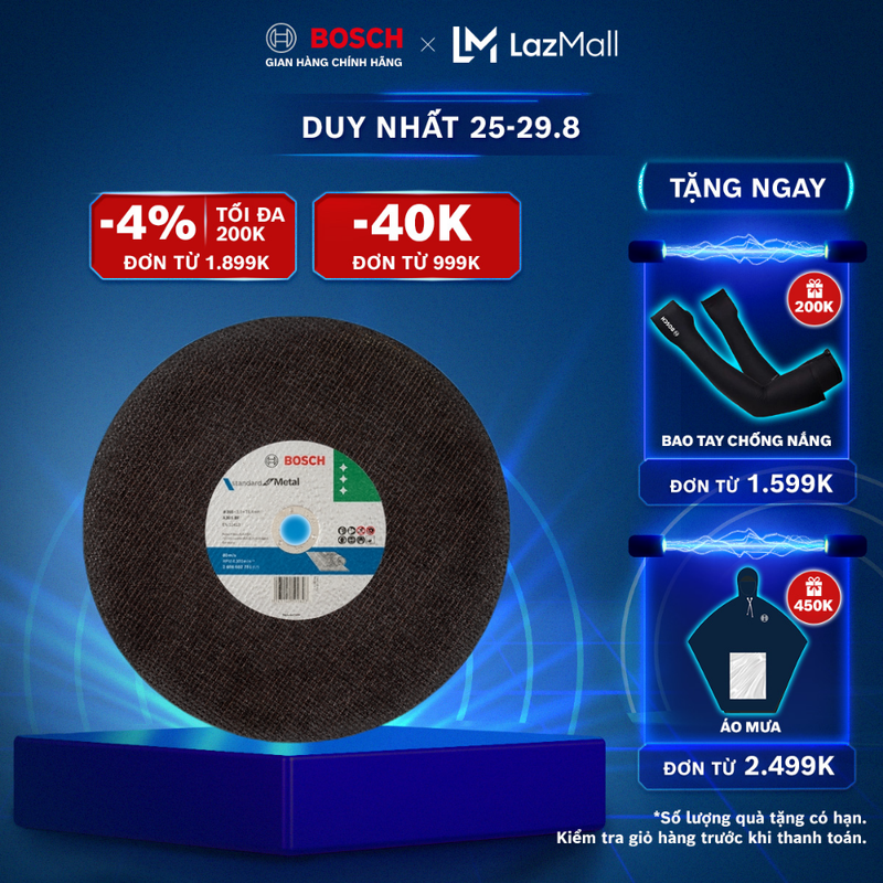Đá cắt bosch 355x3x25.4mm
