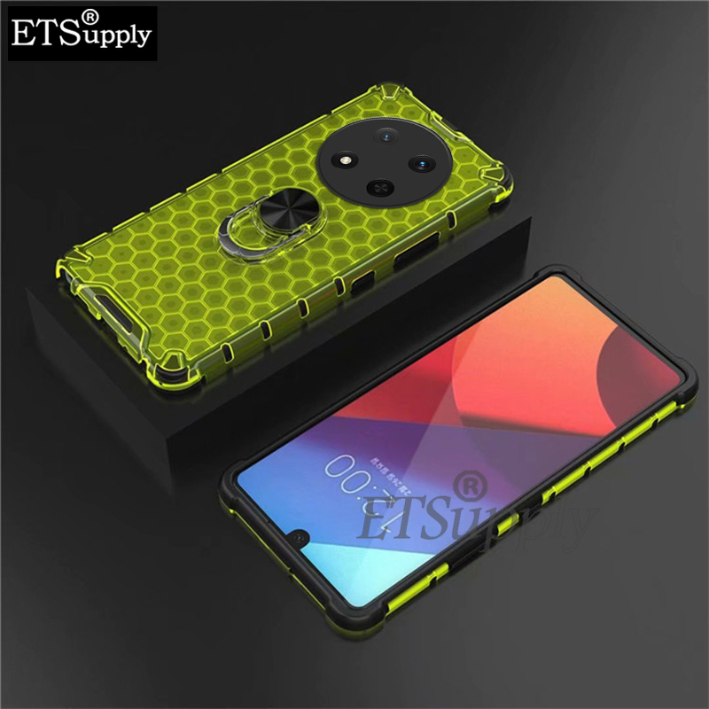 Phone%20case%20Honor%20X9C%20Clear%20Honeycomb%20Design%20Rugged%20Silicone%20Armor%20Shockproof%20Kickstand%20Holder%20Back%20cover%20Honor%20X9C%205G%20-%20Image%204