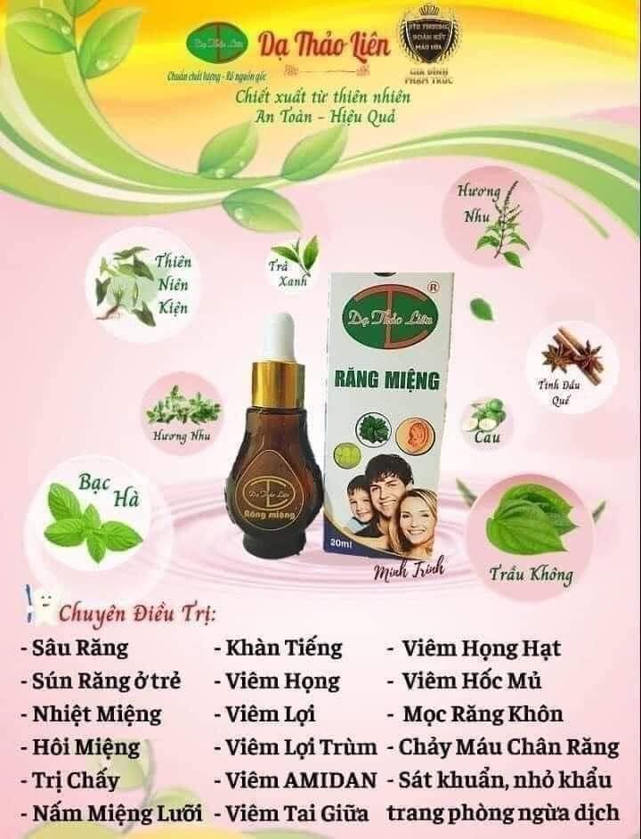 TINH DẦU TRỊ SÂU RĂNG HÔI MIỆNG DẠ THẢO LIÊN 20ml