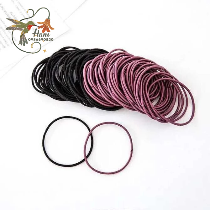 Set 10 dây cột tóc trơn đơn giản không gây rối tóc rụng tóc