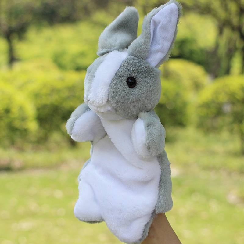 Free shipping animal hand puppet doll parent-child plush hand puppet toys kindergarten play plush finger puppet toys