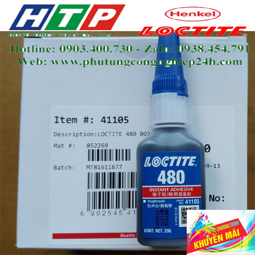 Thông tin kỹ thuật keo loctite 480 - 20gr