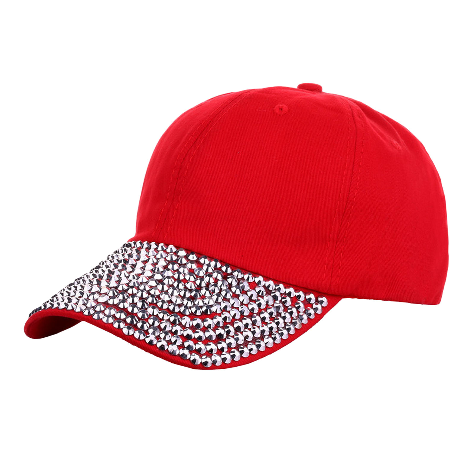 SHN High Quality Baseball Cap Women Baseball Cap Rhinestone Wide Brim Baseball Cap for Sun Protection Trendy Uv-proof Outdoor Hat