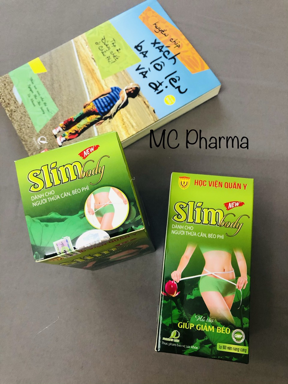 {Chính Hãng} Combo bộ 02 sản phẩm hỗ trợ giảm cân (01 hộp Slimbody và 03 hộp trà Slimutea)