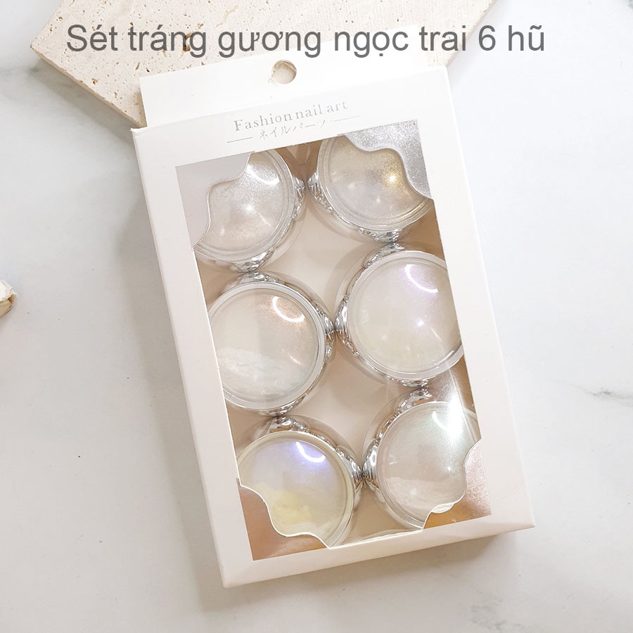 Sét tráng gương nail ánh ngọc trai siêu đẹp MIAN