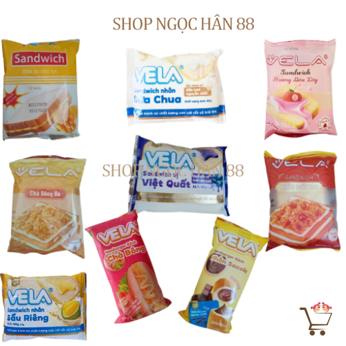 Bánh VeLa Sandwich 45gr cho bữa ăn sáng ( Có đầy đủ các vị )