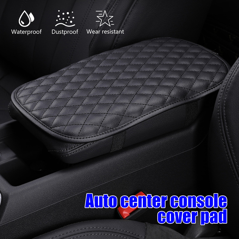 Car Armrest Pad Waterproof Car Armrest Cover 11.8 x 7.87 Inch Center Console Cover Car Decoration Car Armrest Pad Auto Armrest Pad Universal Car Armrest Cover Non-slip Mat
