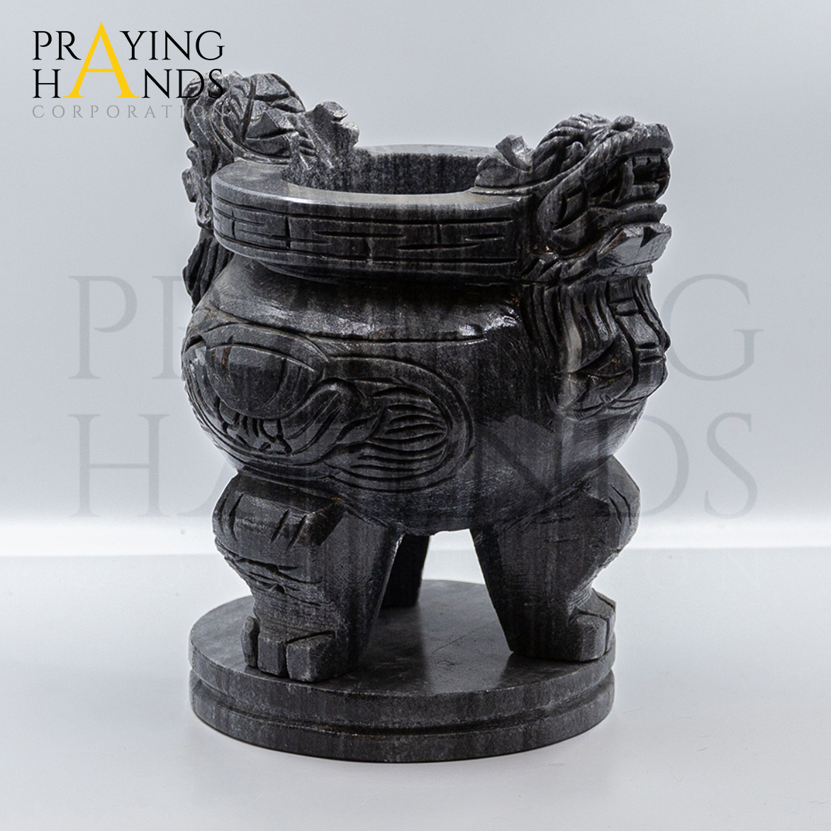 Lư Hương Đá Cẩm Thạch Đen | Lư Rồng Đá Đen