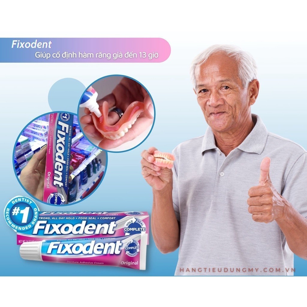 ✅ Keo Dán Răng Fixodent (USA) | Dán Hàm Giả -VT0311 - Y Tế Vạn Thành