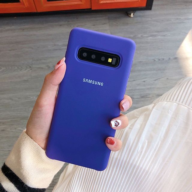 Samsung galaxy s10 s9 s8 plus case liquid silicone phone cover for galaxy note 9 8 s10+ s8+ s9+ s10e note9 back protective case