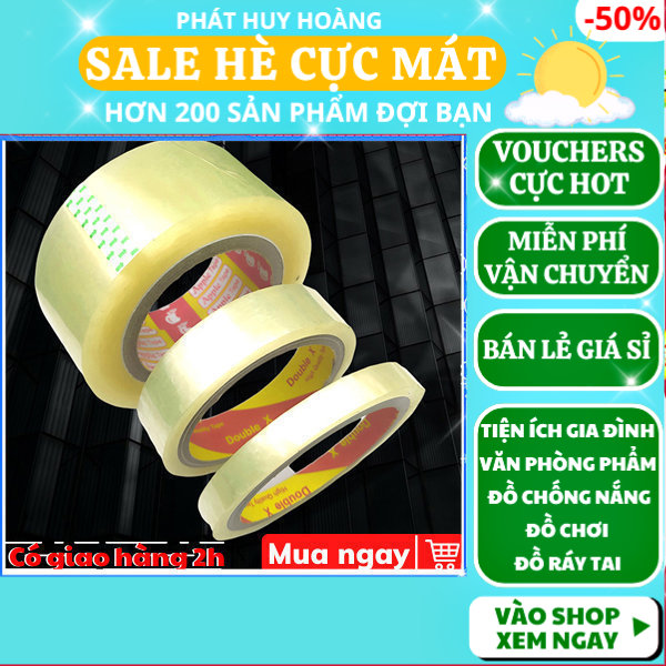 Băng keo trong nhiều kích thước , băng keo trong suốt ,băng keo trong 200yard ,băng keo trong 100yard ,băng keo trong nhỏ ,băng keo đóng hàng ,bang keo trong ,bang keo trong lớn , Phát Huy Hoàng