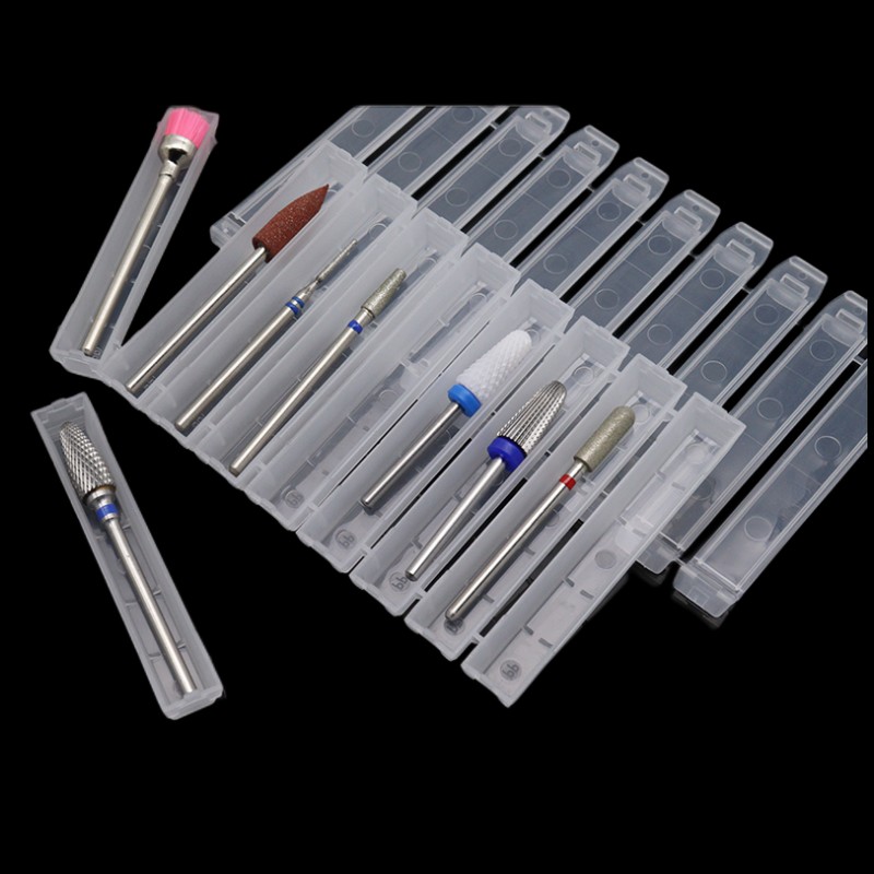 Easy Nail 10 Slots Seperate Storage Box For Nail Drill Bit Files Holder ...