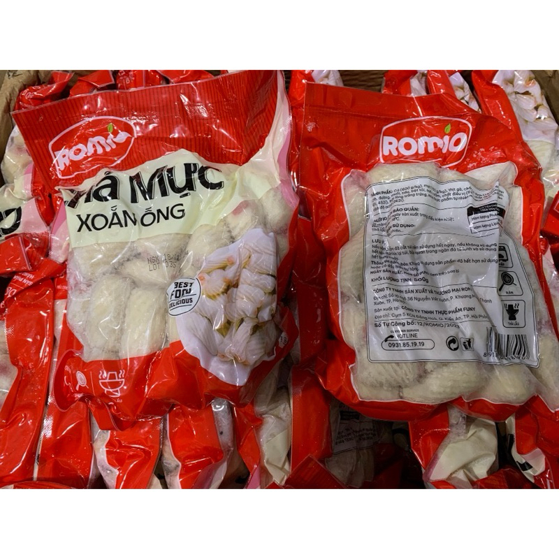 Chả mực xoắn ốc Romio gói 500g (giao tphcm)