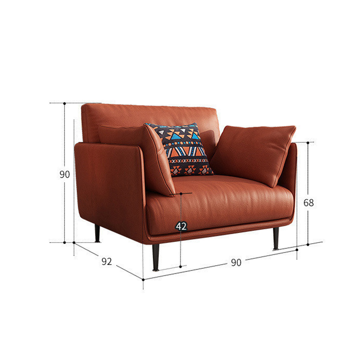 (ẢNH THẬT) Ghế sofa đơn Bắc Âu thiết kế hiện đại bọc da PU cao cấp không thấm nước NIKITA SHOP