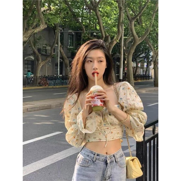 [ẢNH THẬT] ÁO CROPTOP HOA NHÍ