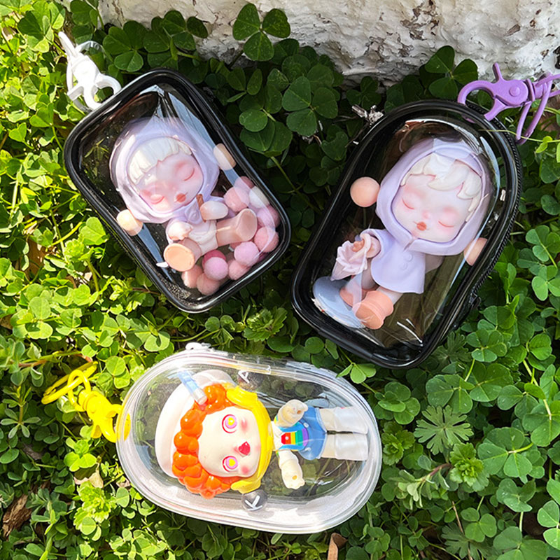 Storage bag pvc high permeability plastic bone three-dimensional baby bag closed transparent blind box display storage bag