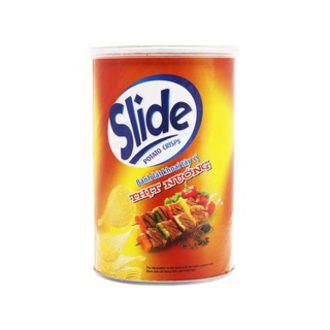 Snack khoai tây vị thịt nướng Slide lon 75g thumbnail