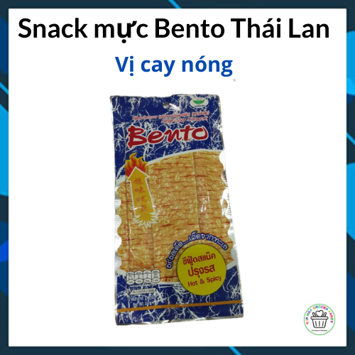 Snack mực Bento cay Thái Lan gói 5g - gồm 3 vị