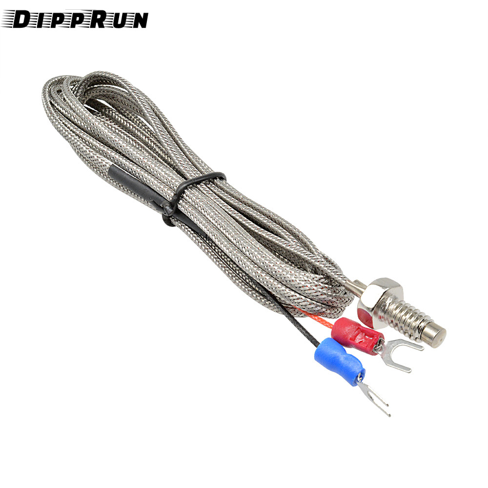 DIPPRUN 2M K TYPE Thermocouple Wire Thermometer Screw Probe Temperature Sensor Temperature Range: 0-600°C