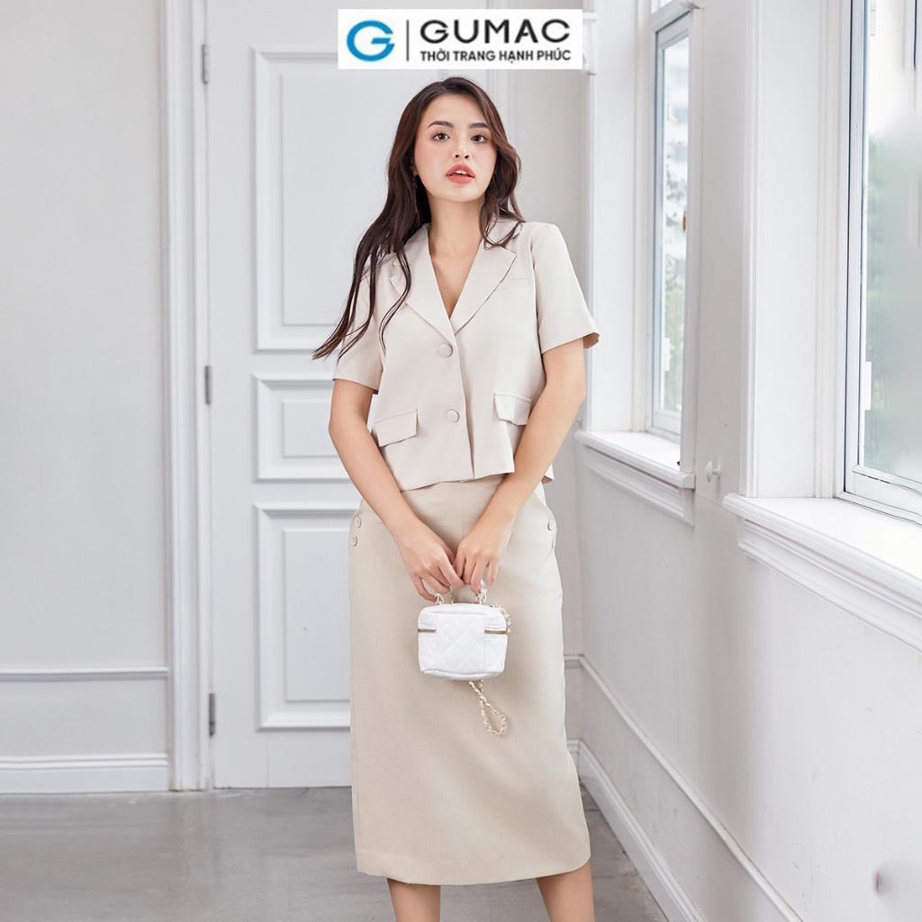 Áo Blazer lửng thời trang GUMAC OWD12004
