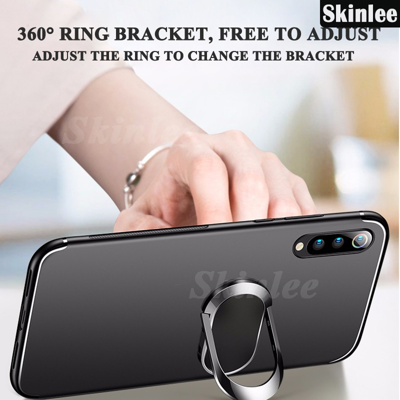 Phone case For infinix Smart 9 Back cover Finger Metal Ring Kickstand Car Holder Matte Soft Silicone Cover For infinix Smart9 Cover cases.
