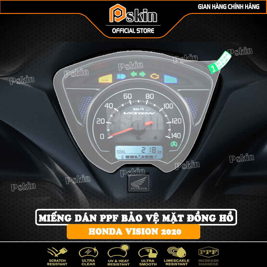 Miếng dán PPF bảo vệ mặt đồng hồ xe Honda Vision 2020